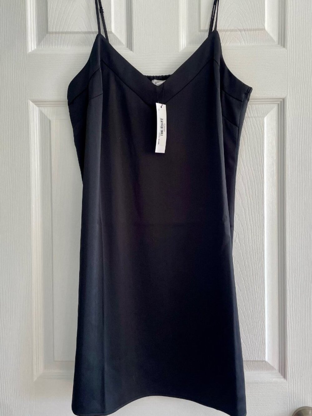 The Drop by @kerrently Black Satin Slip Dress NWT Size Medium